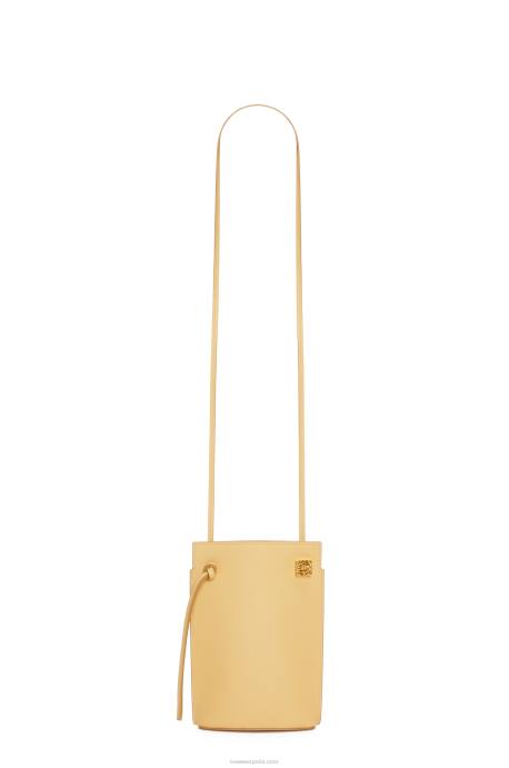 Loewe mujer bolsillo para dados en piel de becerro clásica LP64574 mantequilla oscura