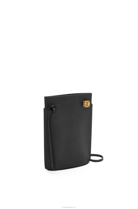 Loewe mujer bolsillo para dados en piel de becerro clásica LP64575 negro