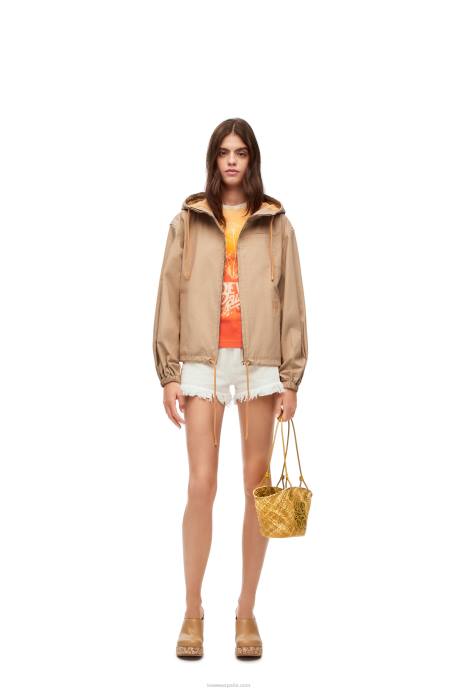 Loewe mujer Bolso basket pequeño anagram de palma de iraca y piel de becerro LP648 ocre