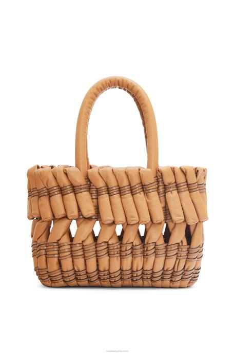 Loewe mujer Cesta tubular pequeña de napa de cordero LP6493 cálido desierto
