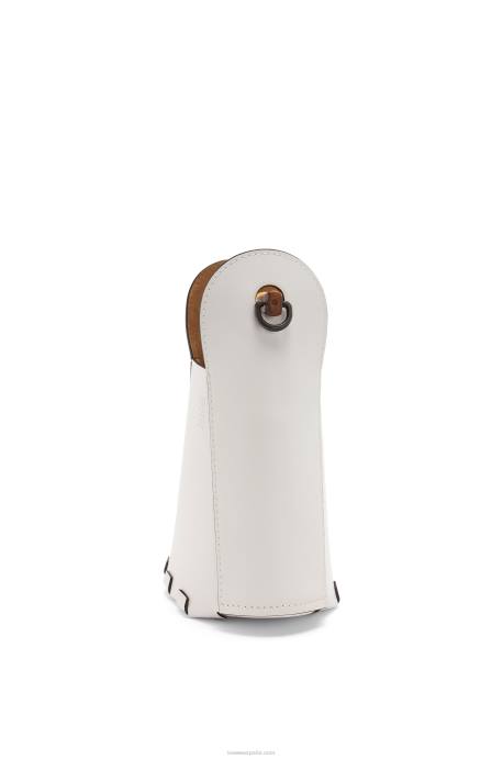 Loewe mujer bolso bombonera de bambú en piel de becerro LP64178 blanco suave