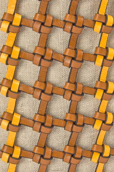 Loewe mujer bolso bombonera de malla de piel de becerro LP64183 bronceado/amarillo