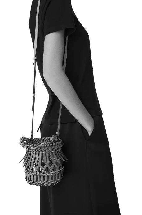 Loewe mujer bolso bombonera pequeño con flecos de piel de becerro LP64177 broncearse