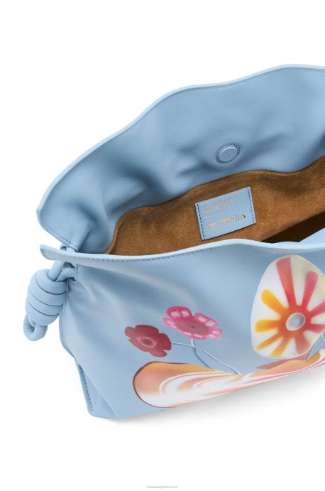 Loewe mujer Bolso de mano maruja mallo flamenca de piel de becerro napa LP64361 azul polvoriento