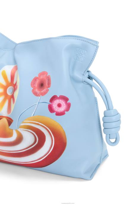 Loewe mujer Bolso de mano maruja mallo flamenca de piel de becerro napa LP64361 azul polvoriento