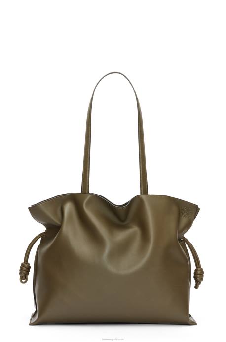 Loewe mujer Bolso flamenco xl en piel napa de ternera LP64360 verde caqui oscuro