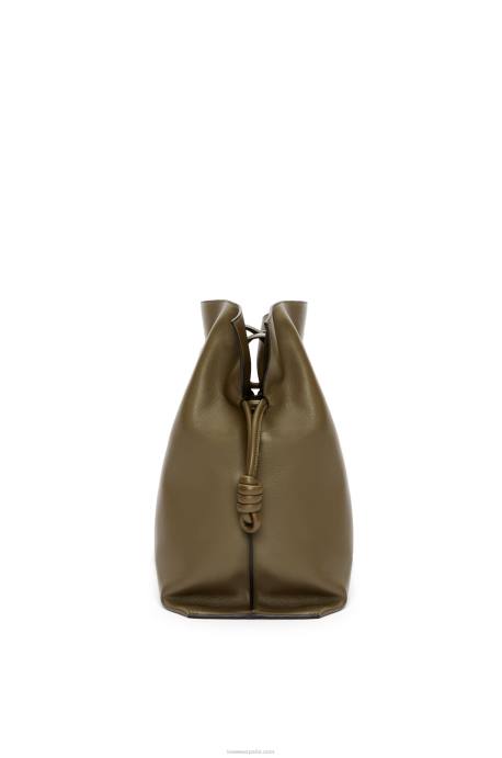 Loewe mujer Bolso flamenco xl en piel napa de ternera LP64360 verde caqui oscuro