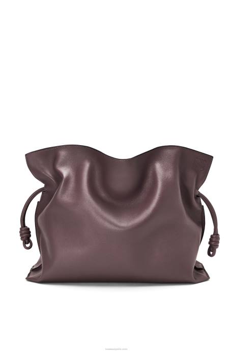 Loewe mujer Bolso flamenco xl en piel napa de ternera LP64526 ciruela pasa