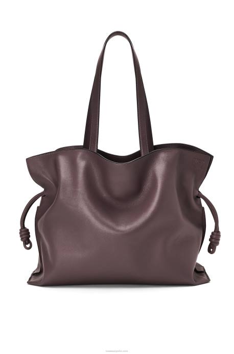 Loewe mujer Bolso flamenco xl en piel napa de ternera LP64526 ciruela pasa