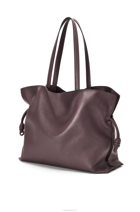 Loewe mujer Bolso flamenco xl en piel napa de ternera LP64526 ciruela pasa