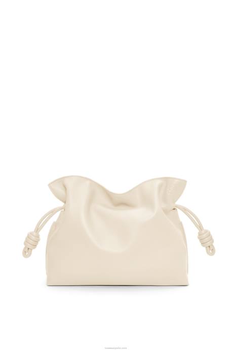 Loewe mujer bolso de mano flamenco de piel de becerro napa LP64355 angora