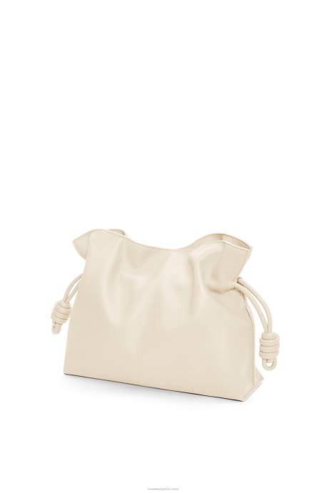 Loewe mujer bolso de mano flamenco de piel de becerro napa LP64355 angora