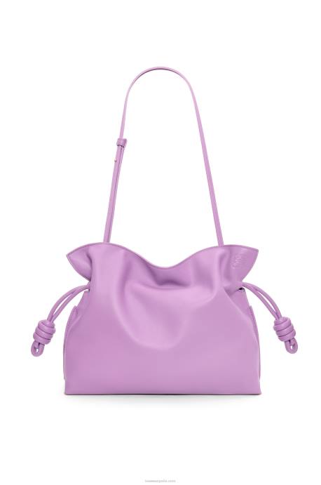 Loewe mujer bolso de mano flamenco de piel de becerro napa LP64357 guimauve