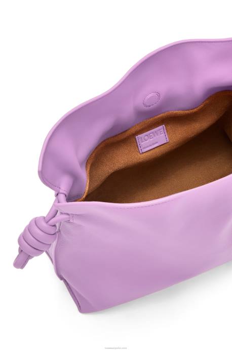 Loewe mujer bolso de mano flamenco de piel de becerro napa LP64357 guimauve