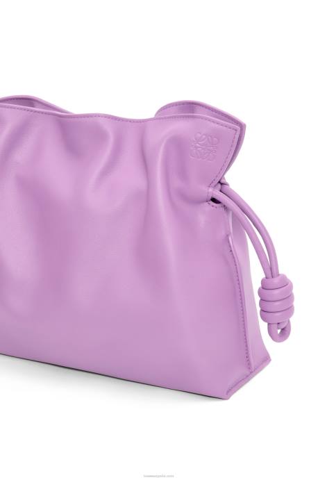 Loewe mujer bolso de mano flamenco de piel de becerro napa LP64357 guimauve