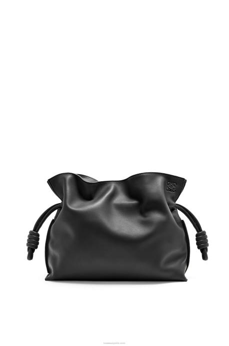 Loewe mujer bolso de mano flamenco de piel de becerro napa LP64362 negro