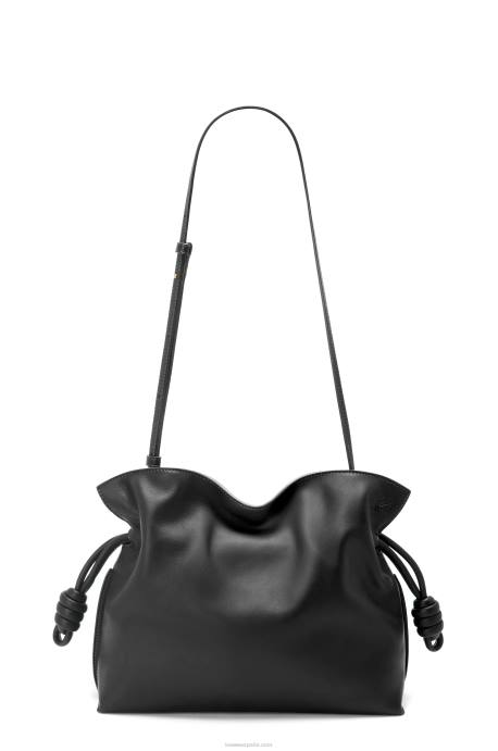 Loewe mujer bolso de mano flamenco de piel de becerro napa LP64362 negro