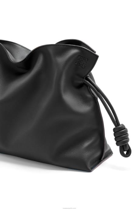Loewe mujer bolso de mano flamenco de piel de becerro napa LP64362 negro