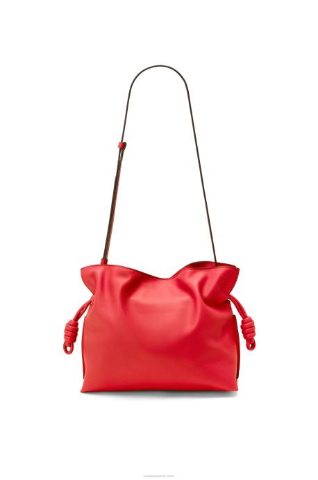 Loewe mujer bolso de mano flamenco de piel de becerro napa LP64412 rojo