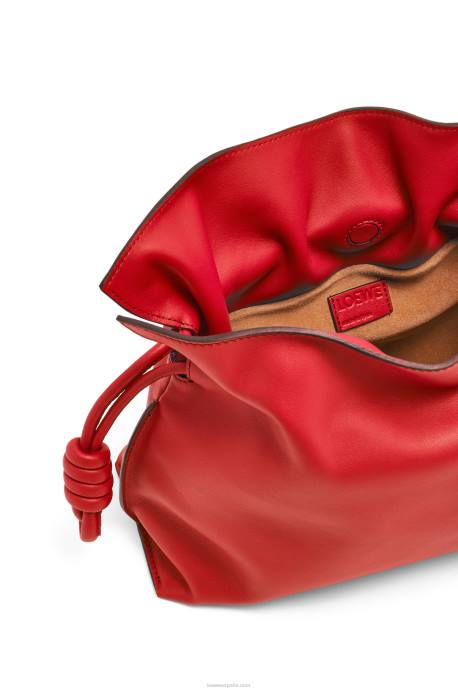 Loewe mujer bolso de mano flamenco de piel de becerro napa LP64412 rojo