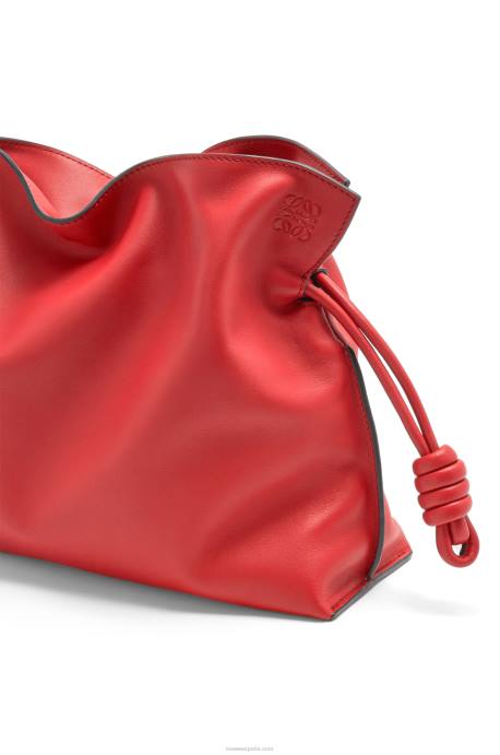 Loewe mujer bolso de mano flamenco de piel de becerro napa LP64412 rojo