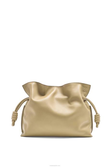 Loewe mujer bolso de mano flamenco de piel de becerro napa LP64424 arcilla verde