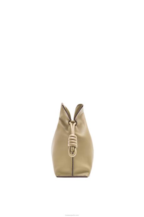 Loewe mujer bolso de mano flamenco de piel de becerro napa LP64424 arcilla verde