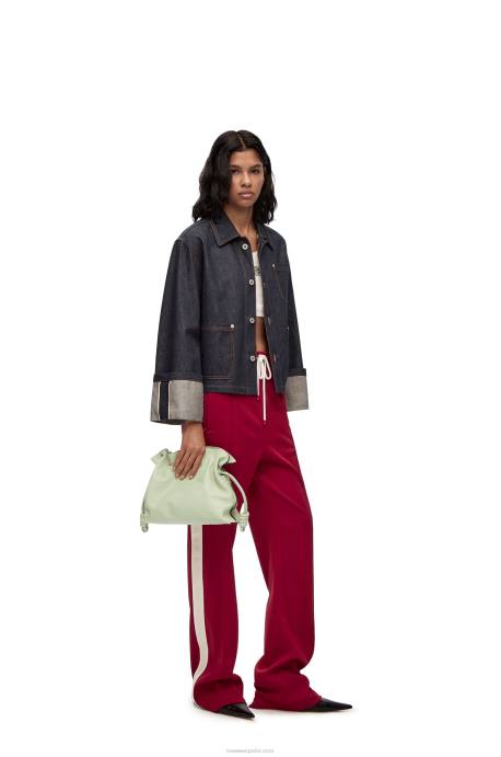 Loewe mujer bolso de mano flamenco de piel de becerro napa LP64426 celadón claro