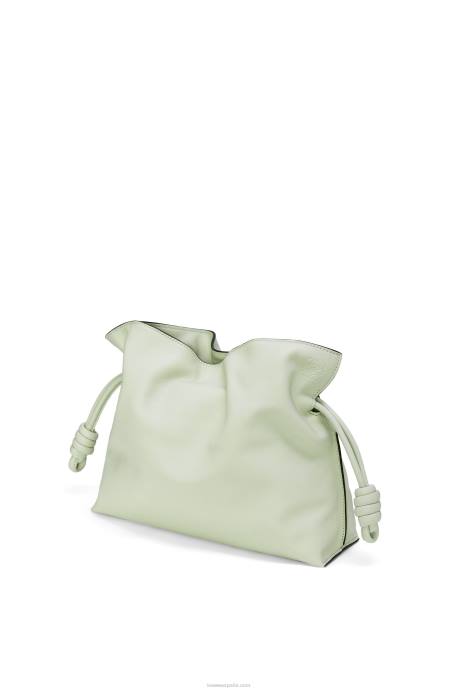 Loewe mujer bolso de mano flamenco de piel de becerro napa LP64426 celadón claro