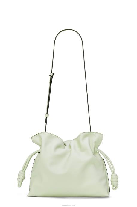 Loewe mujer bolso de mano flamenco de piel de becerro napa LP64426 celadón claro