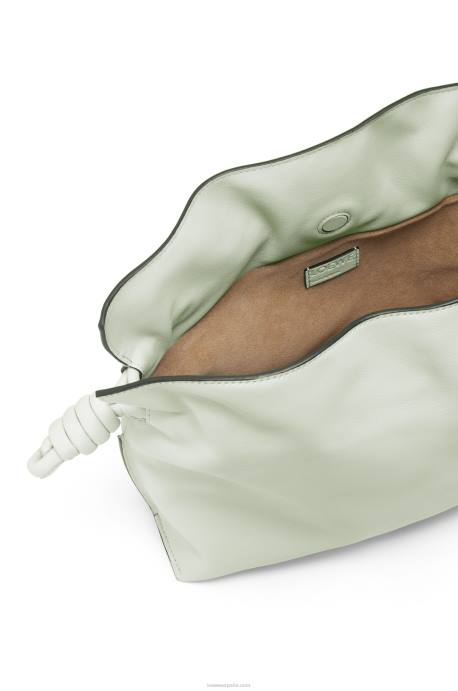 Loewe mujer bolso de mano flamenco de piel de becerro napa LP64426 celadón claro