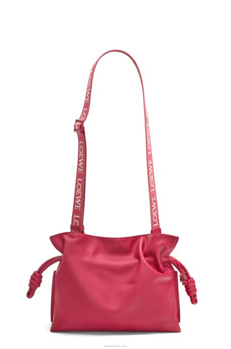 Loewe mujer bolso de mano flamenco de piel de becerro napa LP64445 esmalte rojo rubí