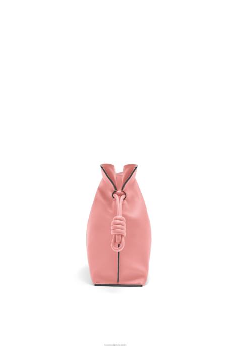 Loewe mujer bolso de mano flamenco de piel de becerro napa LP64447 flor de durazno