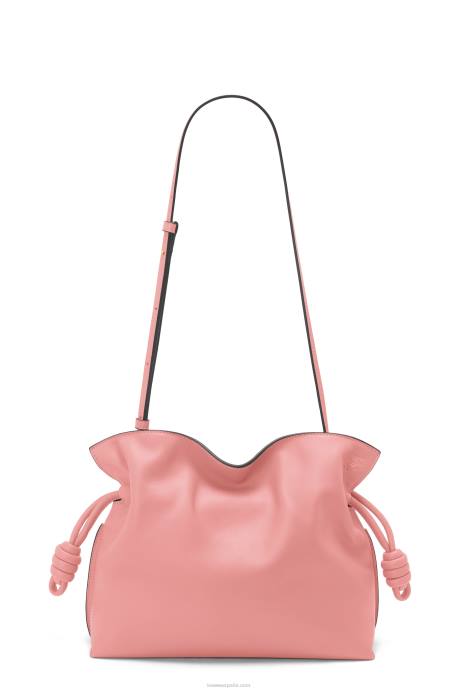 Loewe mujer bolso de mano flamenco de piel de becerro napa LP64447 flor de durazno