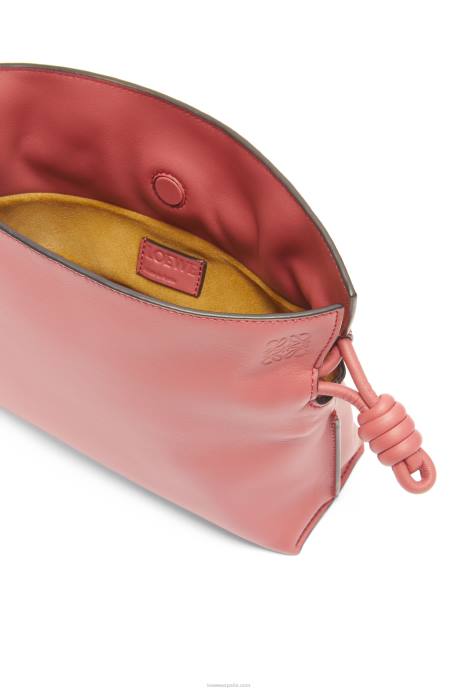 Loewe mujer bolso de mano flamenco de piel de becerro napa LP64447 flor de durazno