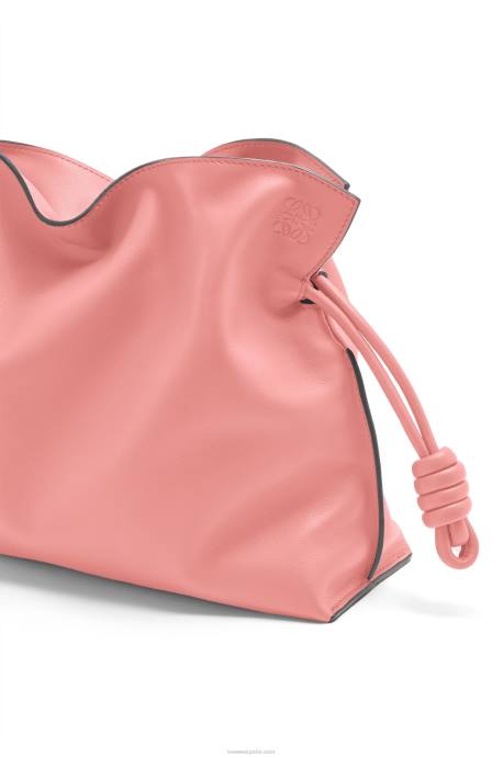 Loewe mujer bolso de mano flamenco de piel de becerro napa LP64447 flor de durazno