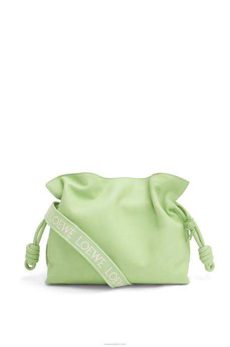 Loewe mujer bolso de mano flamenco de piel de becerro napa LP64532 esmalte verde lima