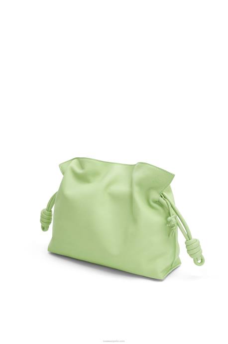 Loewe mujer bolso de mano flamenco de piel de becerro napa LP64532 esmalte verde lima