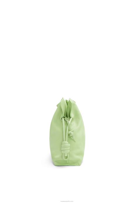 Loewe mujer bolso de mano flamenco de piel de becerro napa LP64532 esmalte verde lima