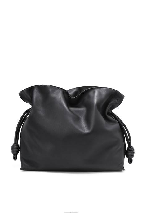 Loewe mujer bolso de mano flamenco grande de piel de becerro napa LP64411 negro