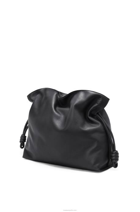 Loewe mujer bolso de mano flamenco grande de piel de becerro napa LP64411 negro