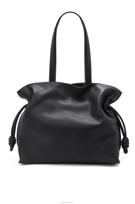 Loewe mujer bolso de mano flamenco grande de piel de becerro napa LP64411 negro