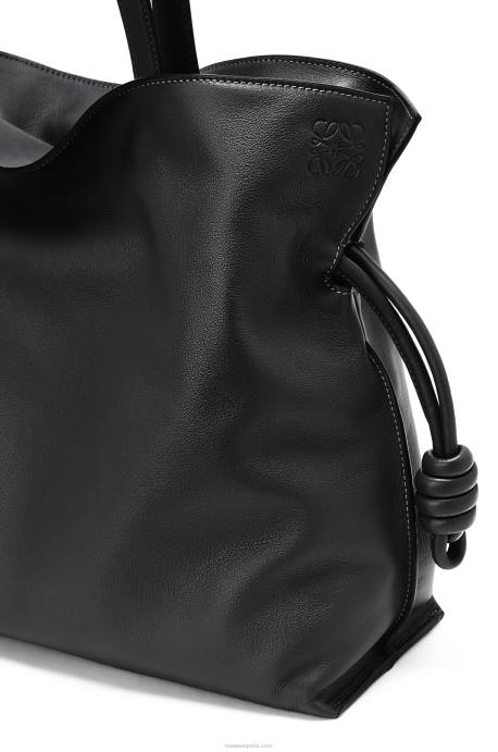 Loewe mujer bolso de mano flamenco grande de piel de becerro napa LP64411 negro