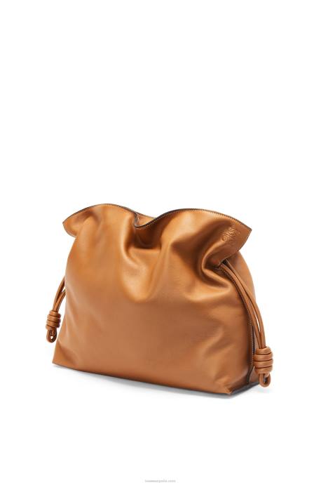 Loewe mujer bolso de mano flamenco grande de piel de becerro napa LP64425 cálido desierto