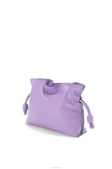Loewe mujer bolso de mano mini flamenco de piel de becerro napa LP64204 malva claro