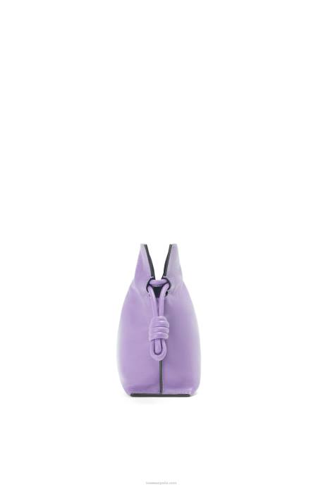 Loewe mujer bolso de mano mini flamenco de piel de becerro napa LP64204 malva claro