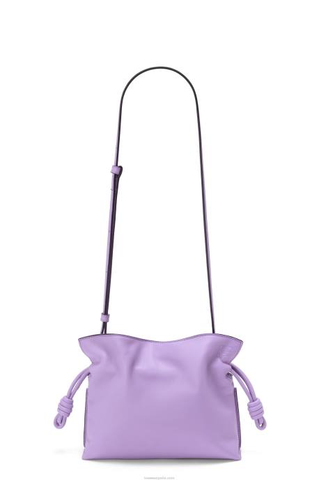 Loewe mujer bolso de mano mini flamenco de piel de becerro napa LP64204 malva claro