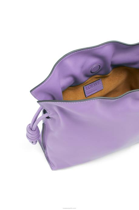 Loewe mujer bolso de mano mini flamenco de piel de becerro napa LP64204 malva claro