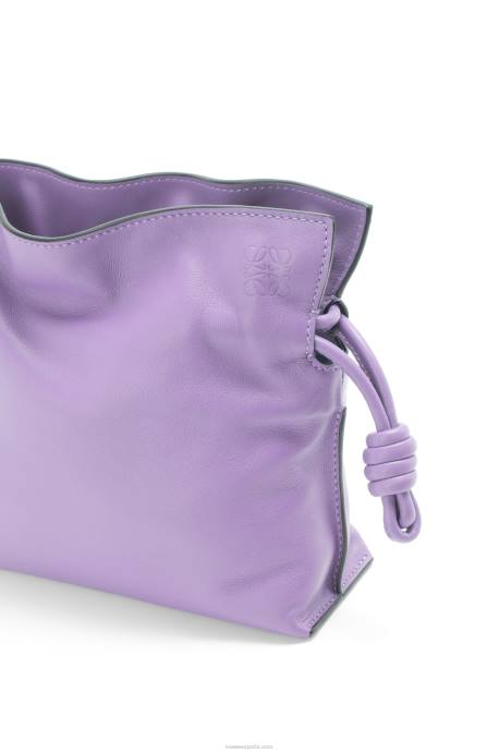 Loewe mujer bolso de mano mini flamenco de piel de becerro napa LP64204 malva claro