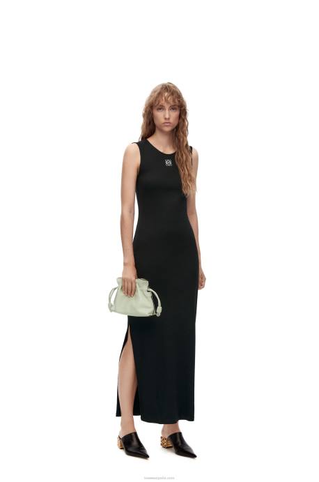 Loewe mujer bolso de mano mini flamenco de piel de becerro napa LP64205 celadón claro